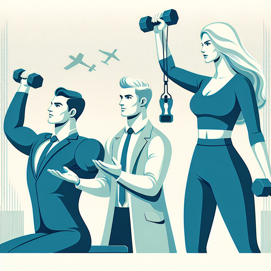Ilustrace znázorňující téma: Cvičení a fitness