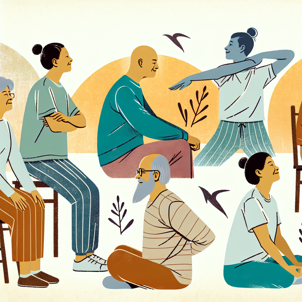 Ilustrace znázorňující téma: Zdraví a cvičení
