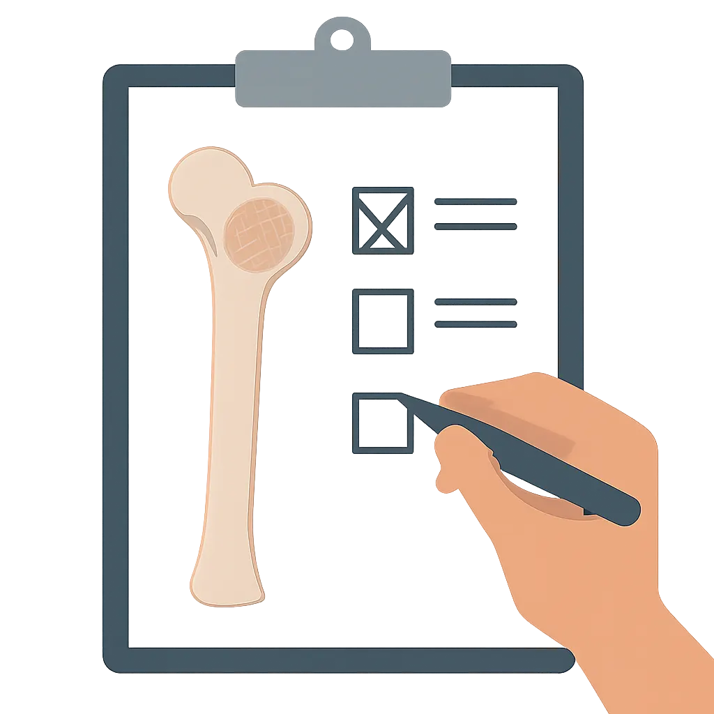Ilustrace znázorňující téma: Osteoporóza