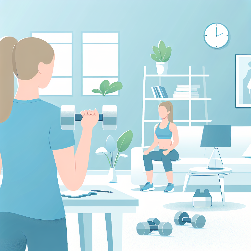 Ilustrace znázorňující téma: Fitness a cvičení
