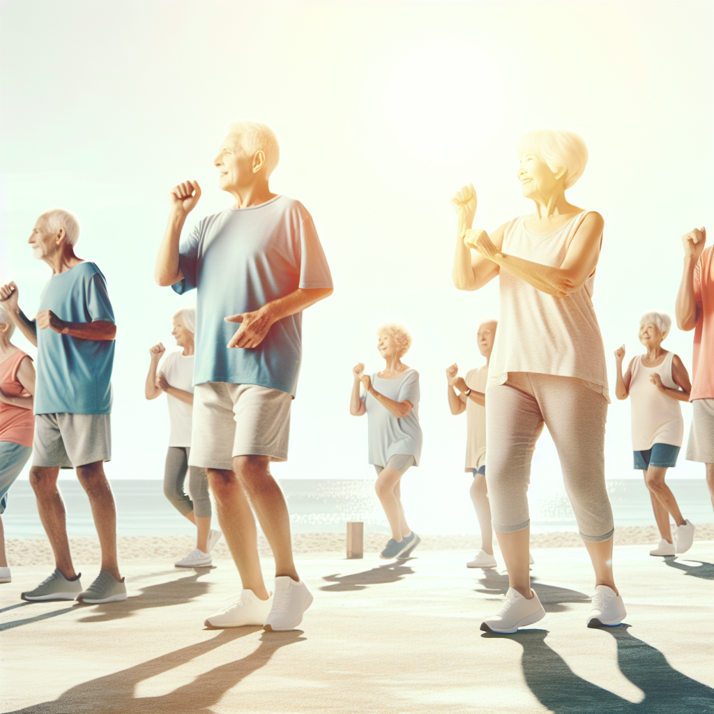 Ilustrace znázorňující téma: Fitness pro seniory