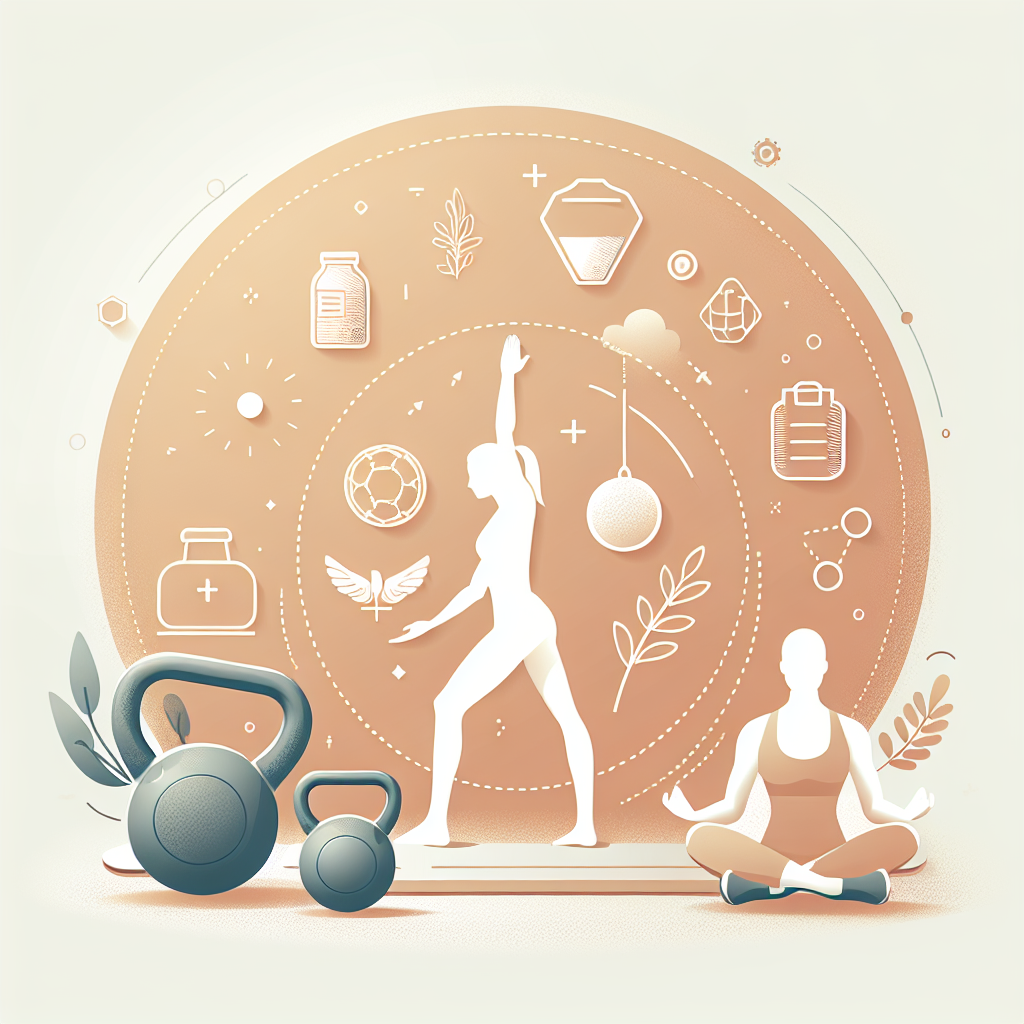 Ilustrace znázorňující téma: Zdraví a fitness