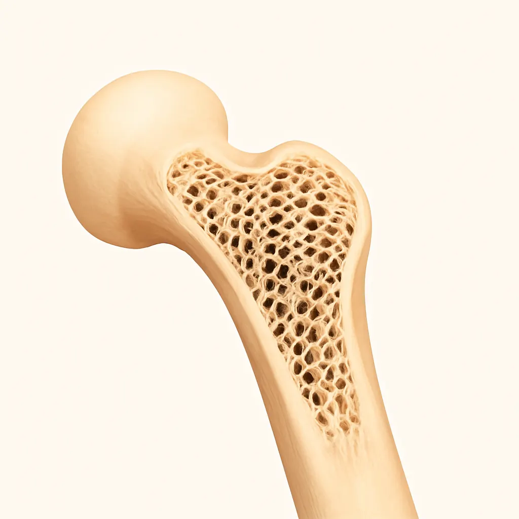 Ilustrace znázorňující téma: Osteoporóza