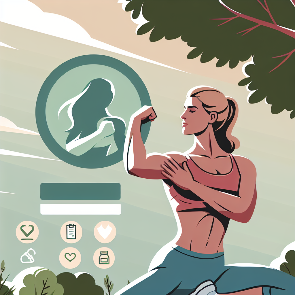 Ilustrace znázorňující téma: Zdraví a fitness