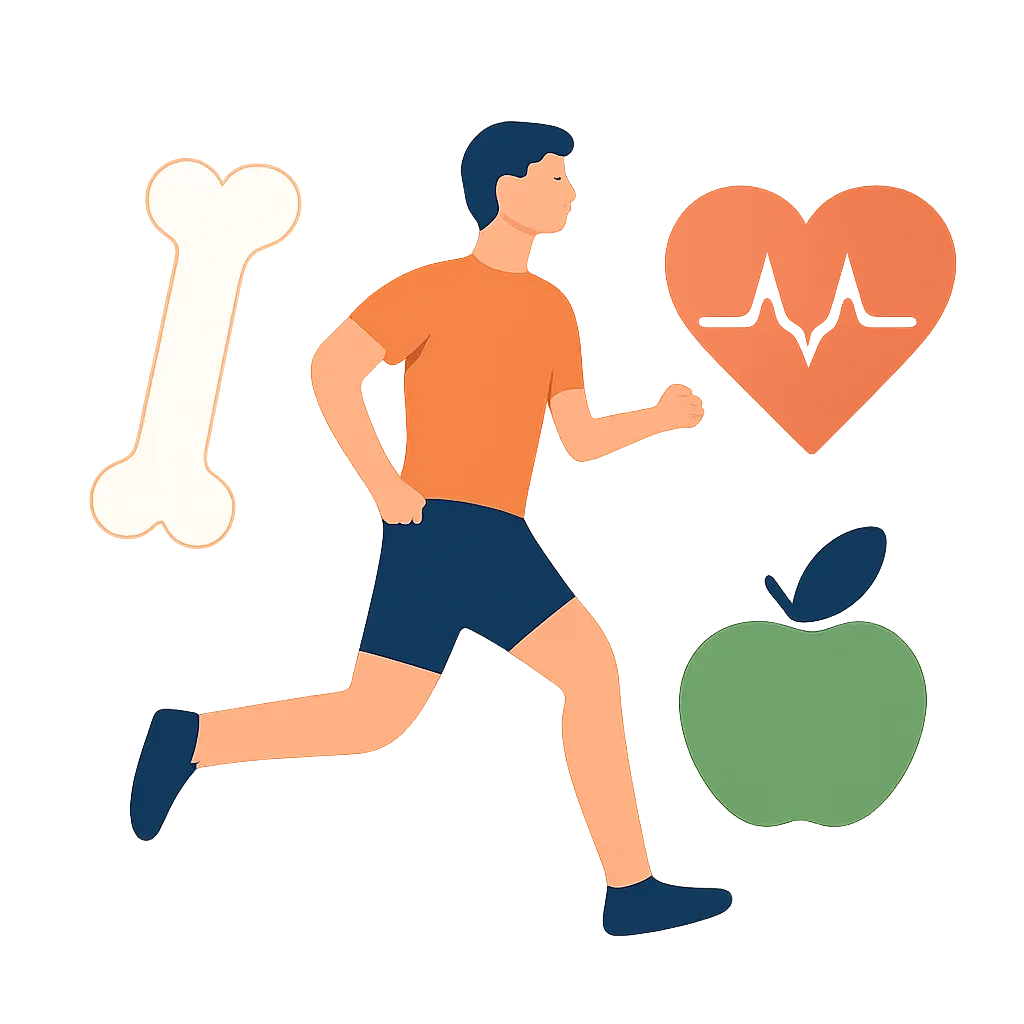 Ilustrace znázorňující téma: Zdraví a wellness