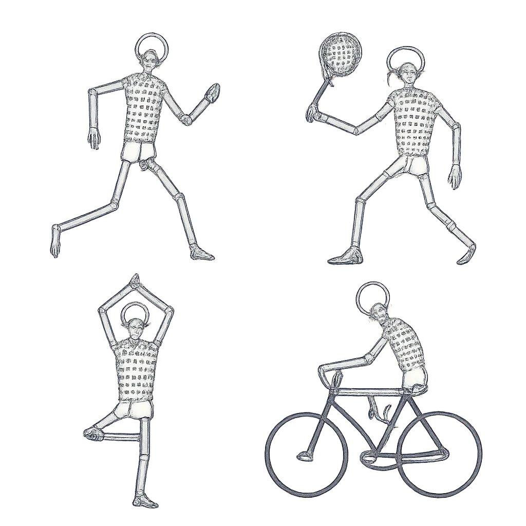 Ilustrace znázorňující téma: Zdraví a wellness