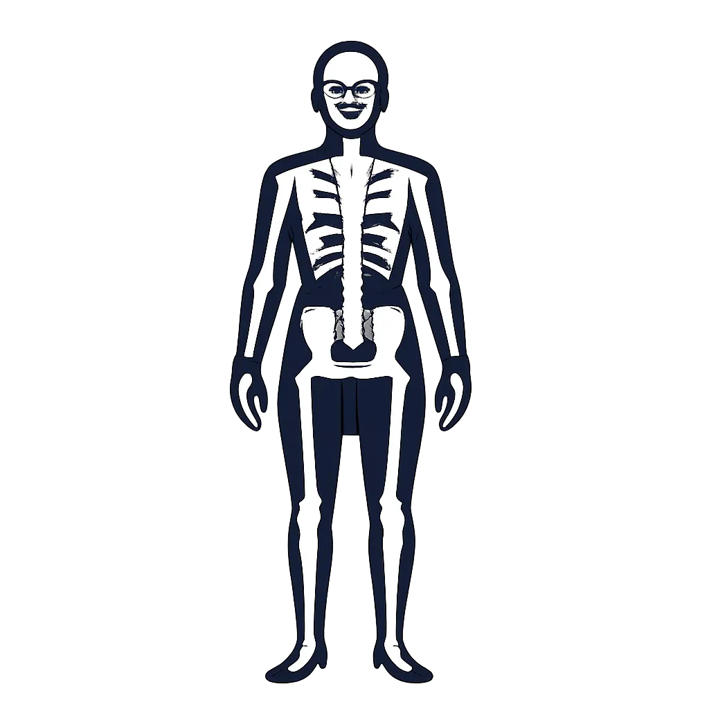 Ilustrace znázorňující téma: Osteoporóza