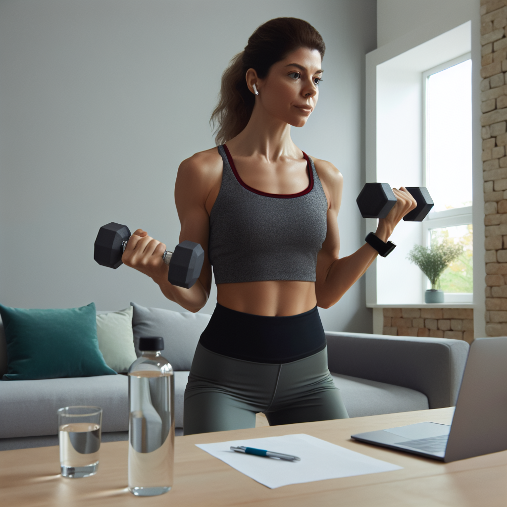 Ilustrace znázorňující téma: Cvičení a fitness