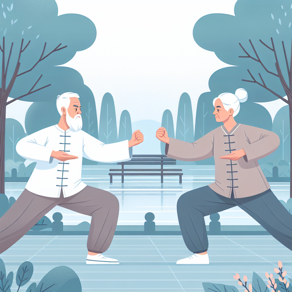 Ilustrace znázorňující téma: Cvičení pro seniory