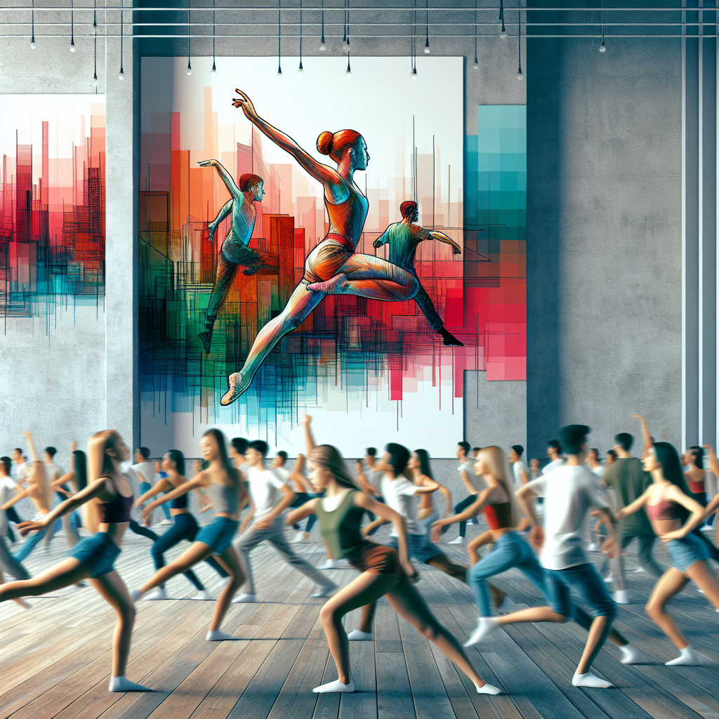 Ilustrace znázorňující téma: Tancování a fitness