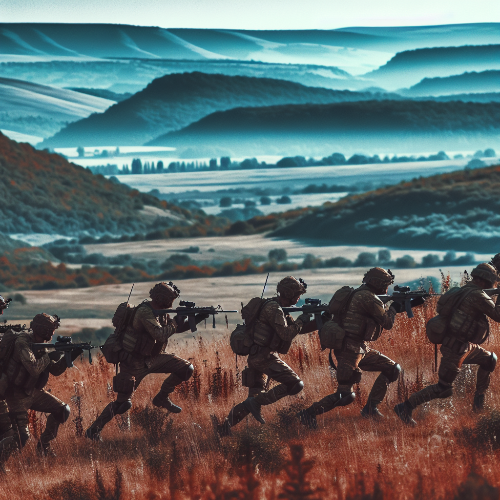 Ilustrace znázorňující téma: Vojenská cvičení