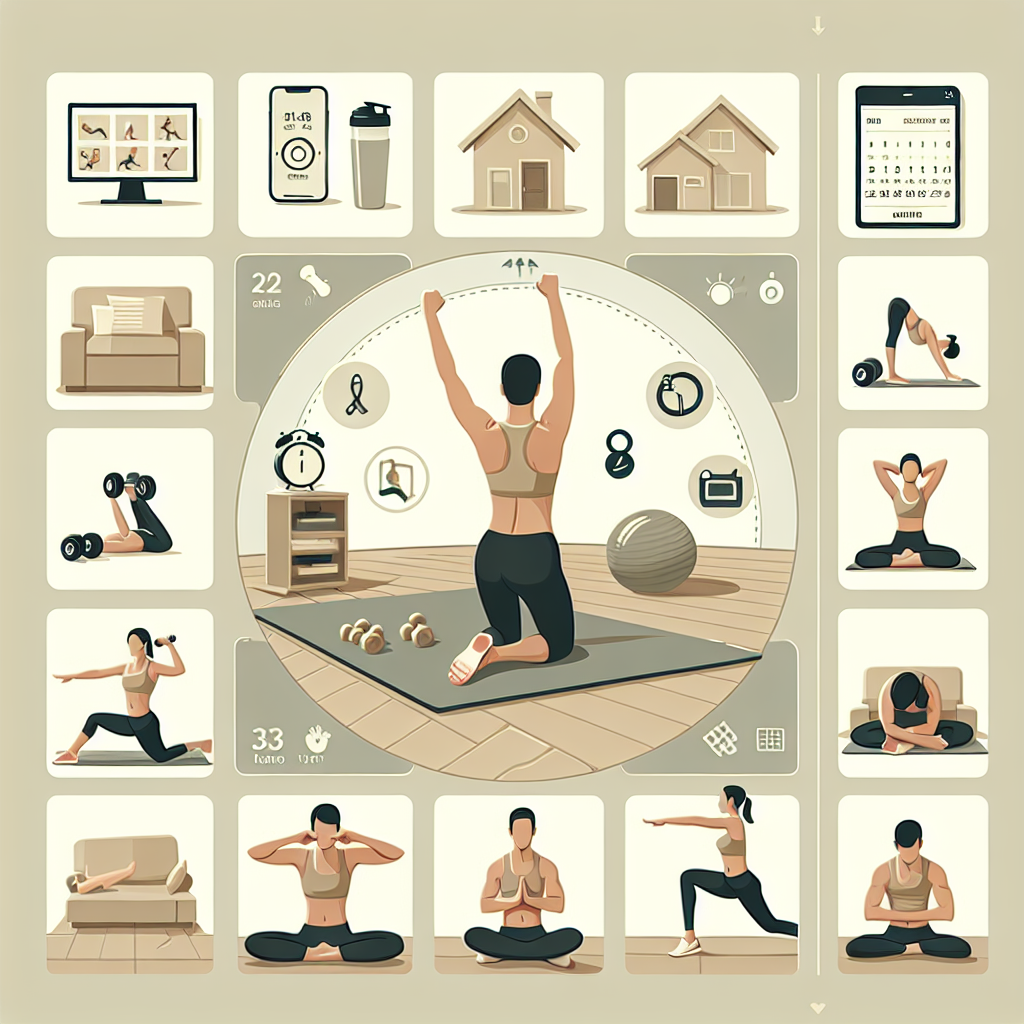 Ilustrace znázorňující téma: Cvičení a fitness