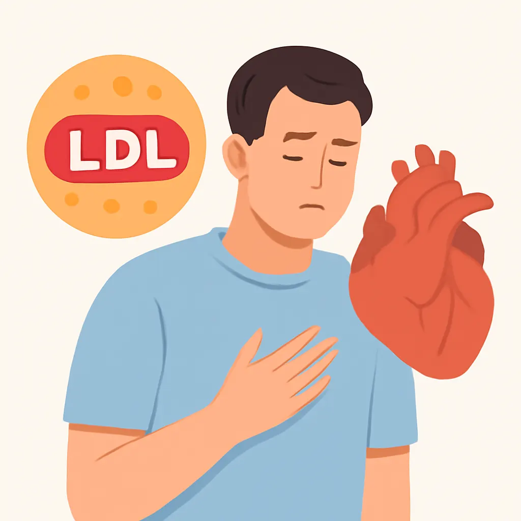 Ilustrace znázorňující téma: zvýšený cholesterol ldl