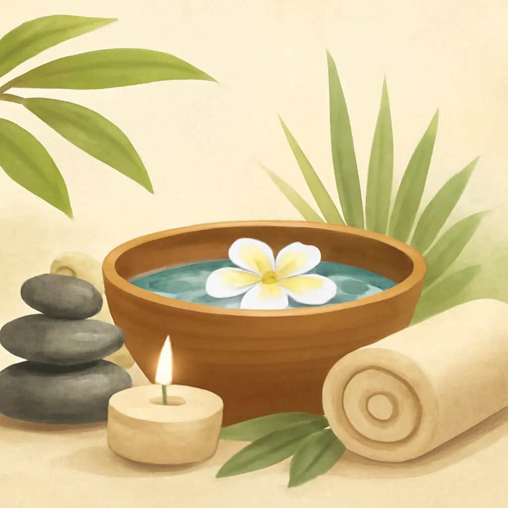 Ilustrace znázorňující téma: Zdraví a wellness
