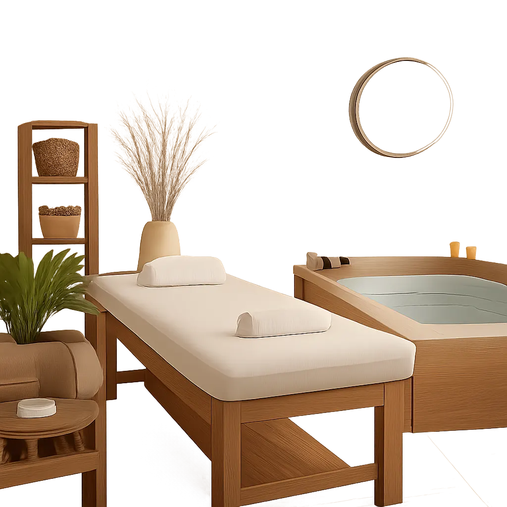 Ilustrace znázorňující téma: Lázně a wellness
